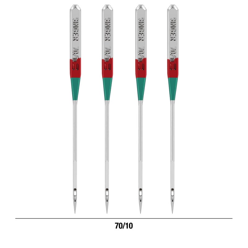 سينجر إبر الماكينة ذات النقاط العادية العالمية من SINGER، عدد 20، مقاسات 80/12، 90/14، 100/16 - Image 2